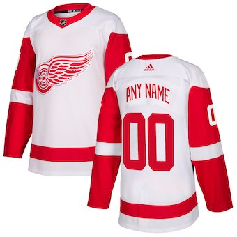 NHL Men adidas Detroit Red Wings customized white Jersey->customized nhl jersey->Custom Jersey